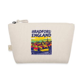 Retro Bradford England City Skyline Sept - Bio-Täschchen - Natur - Vorne