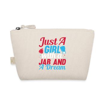 Just A Girl With Jab Gloves Boxing Gloves - Bio-Täschchen - Natur - Vorne