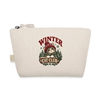 Winter Cat Club Gemütliche Katze - Bio-Täschchen - Natur - Vorne