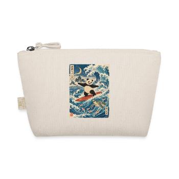 Panda, Surfen, Japanisch, Surfer, Pandabär - Bio-Täschchen - Natur - Vorne