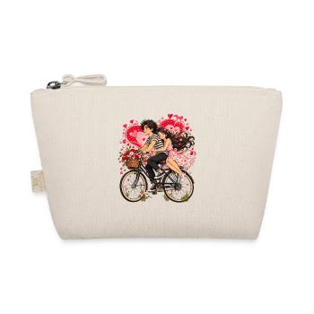 Pärchen Liebe Valentinstag Paar Geschenk - Bio-Täschchen - Natur - Vorne