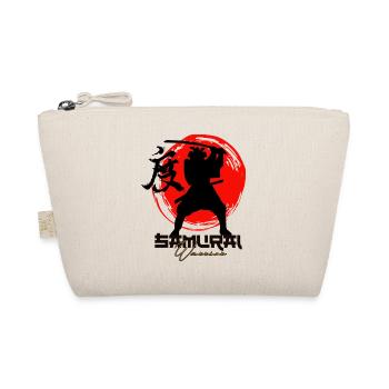 Roter Kreis-Krieger-Silhouette - Bio-Täschchen - Natur - Vorne