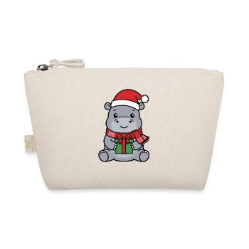 Süßer Kawaii Weihnachts-Weihnachts-Weihnachts-Geschenkschal - Bio-Täschchen - Natur - Vorne