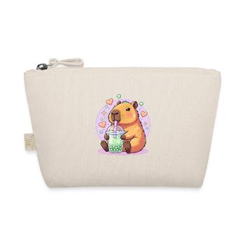 Kawaii Boba-Haustier mit Herz - Bio-Täschchen - Natur - Vorne