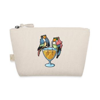 Papageien Cocktail Humor - Bio-Täschchen - Natur - Vorne