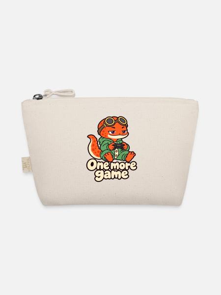 Sleepy Gamer Salamander – Noch ein Spiel - Bio-Täschchen - Natur
