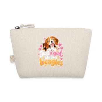 Beagle Girl Love Beagles - Bio-Täschchen - Natur - Vorne