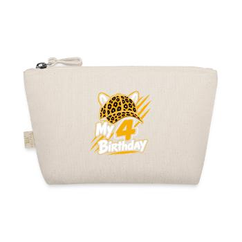 My 4 Birthday Leopard Party - Bio-Täschchen - Natur - Vorne