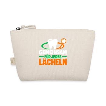 Gemeinsam für jedes Lächeln – Zahnarzt Team - Bio-Täschchen - Natur - Vorne