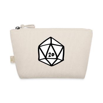 D20-Glyphe - Bio-Täschchen - Natur - Vorne