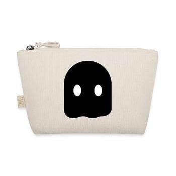 Minimal Ghost – Minimalistischer Geist Silhouette - Bio-Täschchen - Natur - Vorne