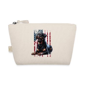 Rottweiler US Flagge - Bio-Täschchen - Natur - Vorne