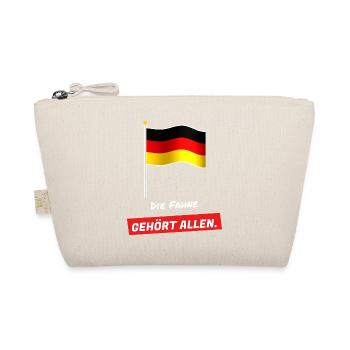 Die Fahne gehört allen - Schwarz Rot Gold - Bio-Täschchen - Natur - Vorne