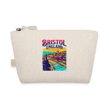 Retro Bristol England Cityscape Skyline Art - Bio-Täschchen - Natur - Vorne