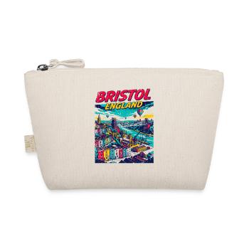 Retro Bristol England City Skyline Travel - Bio-Täschchen - Natur - Vorne