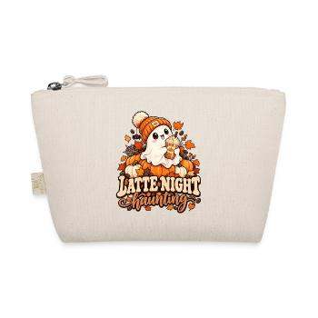 Kürbis Latte Nacht Spuk - Bio-Täschchen - Natur - Vorne