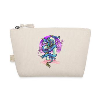Drache Kirschblüten Fantasy - Bio-Täschchen - Natur - Vorne