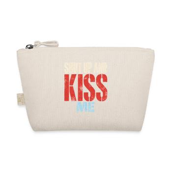 Shut Up And Kiss Me Küss Mich Einfach Valentinstag - Bio-Täschchen - Natur - Vorne