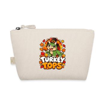 Herbst Dino Turkey Tops - Bio-Täschchen - Natur - Vorne