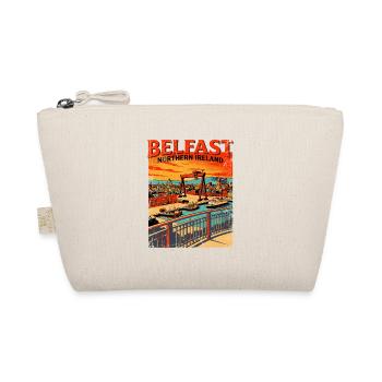Belfast Northern Ireland Retro City Skyline - Bio-Täschchen - Natur - Vorne
