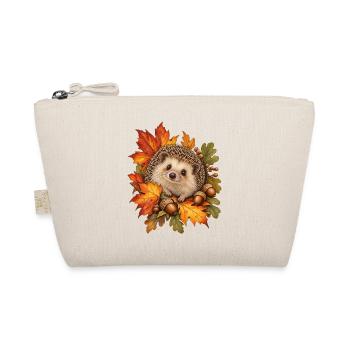 Igel im Herbstlaub - Bio-Täschchen - Natur - Vorne