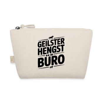 Geiler Hengst im Büro Bürosprüche Mann Lustig Fun - Bio-Täschchen - Natur - Vorne
