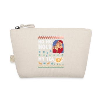 Ho Ho Hold My Tea – Weihnachtsmann trinkt Tee - Bio-Täschchen - Natur - Vorne