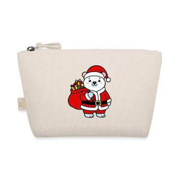 Süße Kawaii Eisbär-Weihnachtsgeschenktüte - Bio-Täschchen - Natur - Vorne