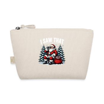 Ich habe diesen Weihnachtsmann "Frohe Weihnachten" lustig gesehen - Bio-Täschchen - Natur - Vorne