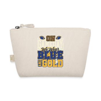 Am Spieltag tragen wir Blau und Gold – Football-Fan - Bio-Täschchen - Natur - Vorne