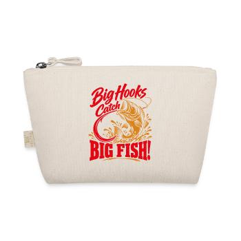 Big Hooks Catch Big Fish – Angler Spruch - Bio-Täschchen - Natur - Vorne