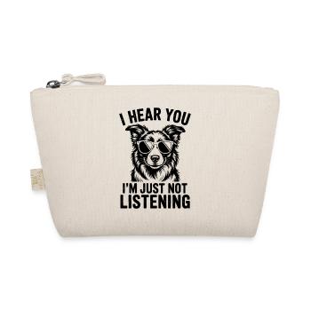 Border Collie Spruch Witz Border CollieGeschenk - Bio-Täschchen - Natur - Vorne