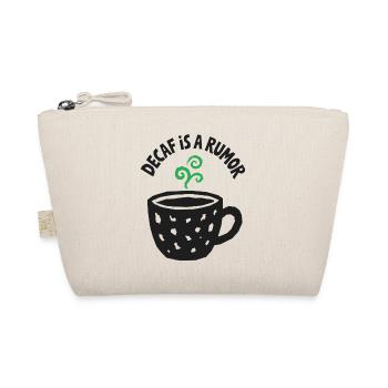 Kaffeehumor – Decaf Is a Rumor - Bio-Täschchen - Natur - Vorne