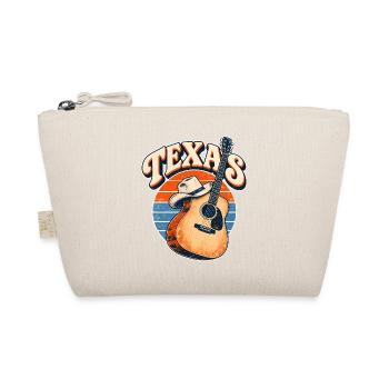 Texas Retro Gitarre & Cowboy Hut - Bio-Täschchen - Natur - Vorne
