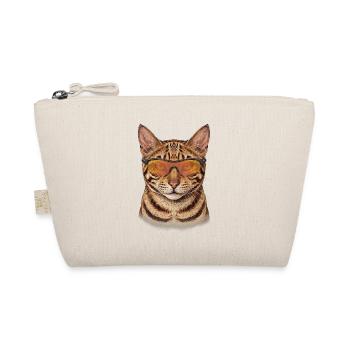 Bengalkatze mit Sonnenbrille lässig - Bio-Täschchen - Natur - Vorne