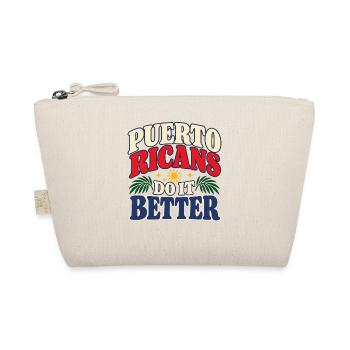 Puerto Rico Farben Rot Blau Weiß - Bio-Täschchen - Natur - Vorne