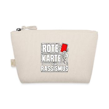 ROTE KARTE FÜR RASSISMUS – Fußball Statement - Bio-Täschchen - Natur - Vorne