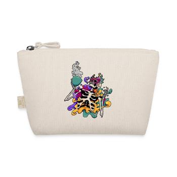 Skelett Mardi Gras - Bio-Täschchen - Natur - Vorne