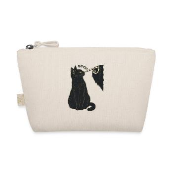 Boop – Schwarze Katze und Knochenhand - Bio-Täschchen - Natur - Vorne