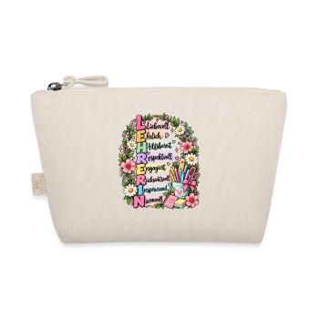 Lehrerin Definition Akrostichon Blumen Geschenk - Bio-Täschchen - Natur - Vorne