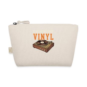 Schallplatten lustig - Streamingdienst: Vinyl - Bio-Täschchen - Natur - Vorne