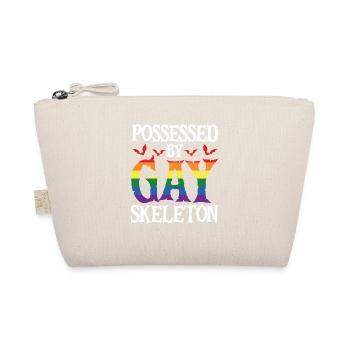 Possessed By Gay Skeleton Halloween Spooky Pride - Bio-Täschchen - Natur - Vorne
