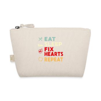 Eat Sleep Fix Hearts Repeat Kardiologe Herz - Bio-Täschchen - Natur - Vorne