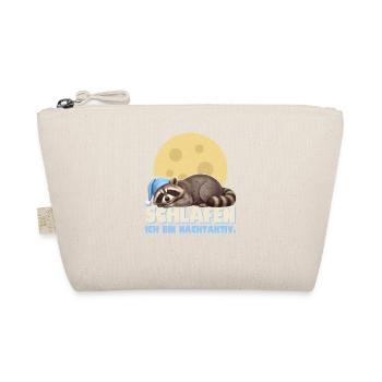 Waschbär schläft lustig - Ich bin nachtaktiv - Bio-Täschchen - Natur - Vorne