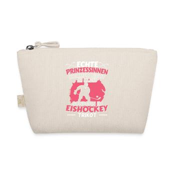 Echte Prinzessinnen kommen im Eishockey Trikot - Bio-Täschchen - Natur - Vorne