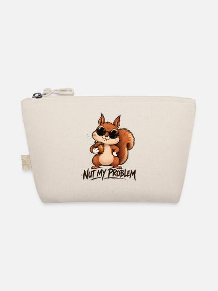 Nut My Problem Lustiges Eichhörnchen - Bio-Täschchen - Natur