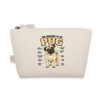 Süßes Mops T für Mops Fans und Pugglehalter Mops  - Bio-Täschchen - Natur - Vorne