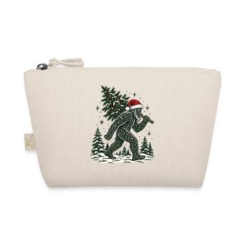 Weihnachts-Bigfoot-Tragbaum-Winterdesign - Bio-Täschchen - Natur - Vorne