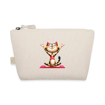 Katze macht Yoga | Meditationskatze - Bio-Täschchen - Natur - Vorne