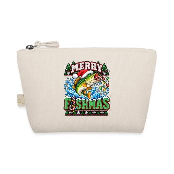 Fischmas Weihnacht: Springender Fisch - Bio-Täschchen - Natur - Vorne